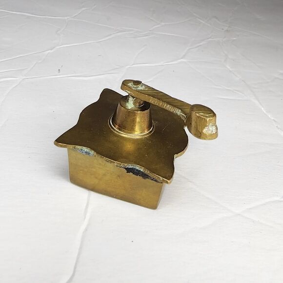 Vintage Brass Mid-Century Hollywood Regency SOLID BRASS miniature coffee grinder - Picture 1 of 5